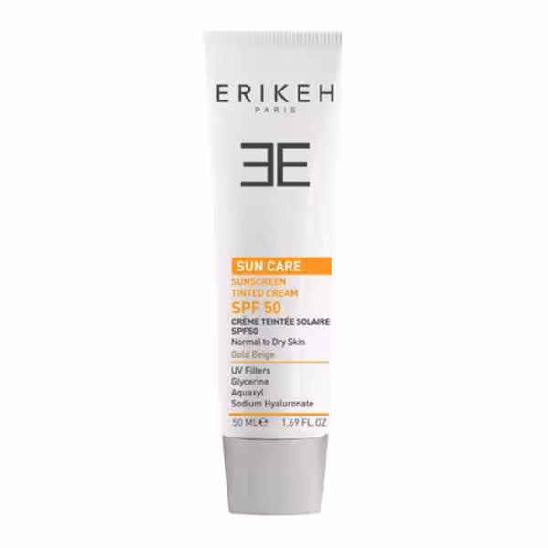 اریکه ضد آفتاب رنگی SPF50 پوست خشک و نرمال بژ طلایی