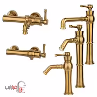 ست شیرآلات راسان مدل الیزه طلایی ا Rassan elize collection Taps