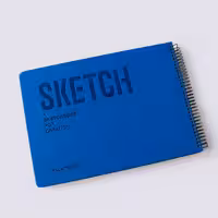 دفتر طراحی آ4 SKETCH آّبی کاربنی پیل (PILL)