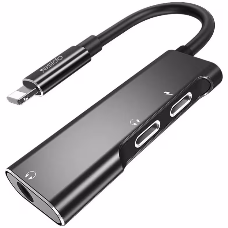 تبدیل YESIDO YAU13 Lightning to AUX / Lightning