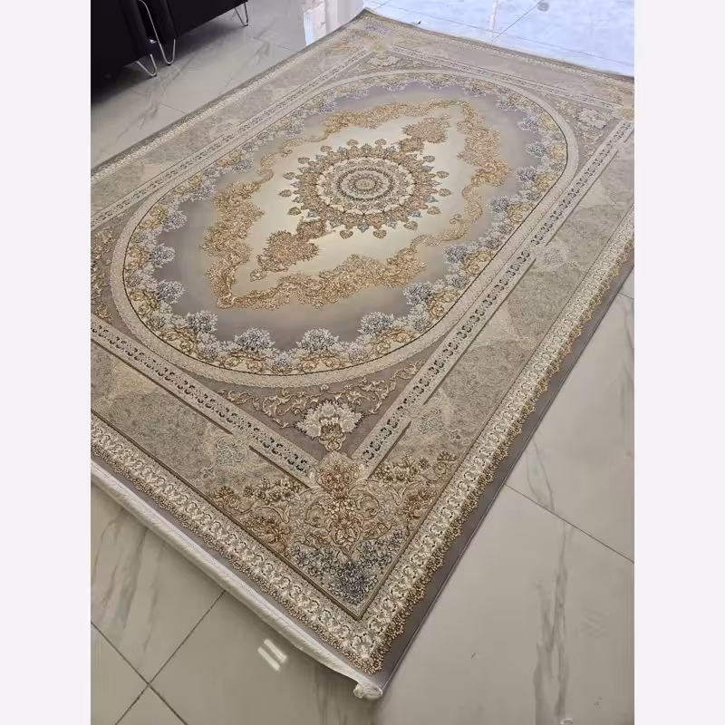 فرش ماشینی کاشان 1200شانه 6متری طرح کارن فیلی(باارسال رایگان)