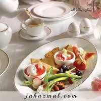 سرویس چینی زرین طرح نورا طلایی 102 پارچه