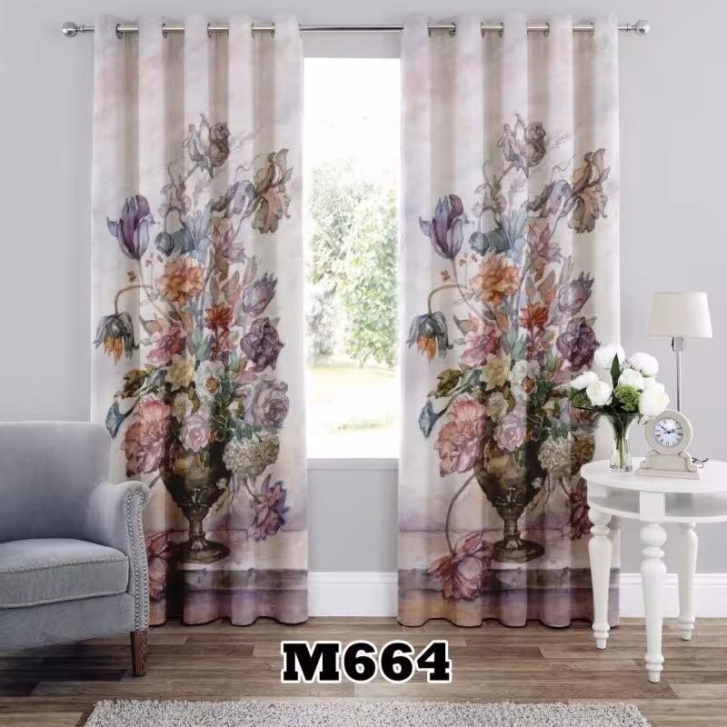 پرده سه بعدی طرح گل