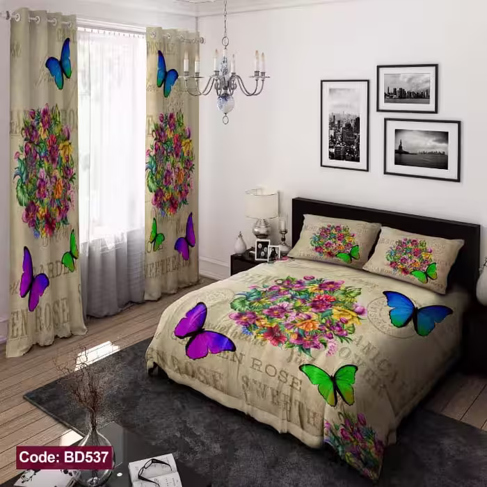 روتختی پروانه و گل کد BD537