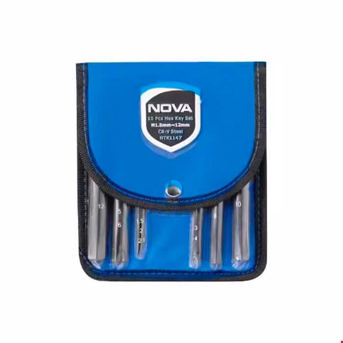 آلن شش گوش کیفی 10 عددی سایز کوتاه نووا 1147