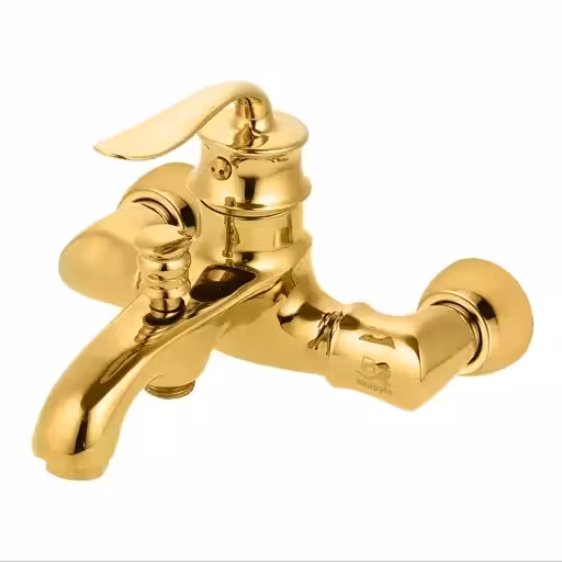 شیر حمام مدل بامبو قاجاری طلایی