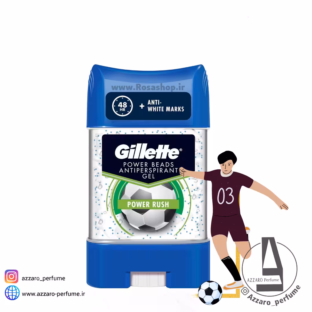 مام ژله ای دانه دار ژیلت مدل power Rush حجم 70 میل