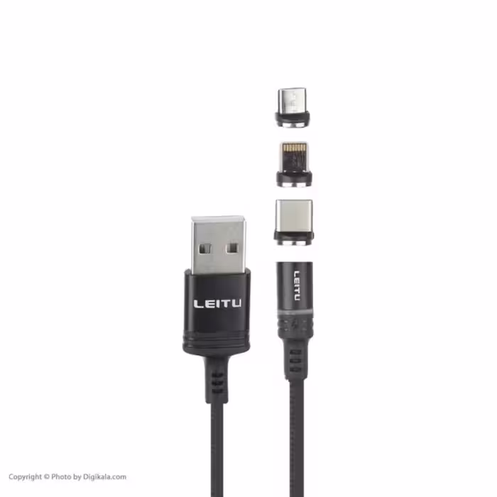 کابل تبدیل USB به لایتنینگ/USB-C/microUSB لیتو مدل LD-23 طول 1 متر