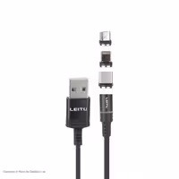 کابل تبدیل USB به لایتنینگ/USB-C/microUSB لیتو مدل LD-23 طول 1 متر