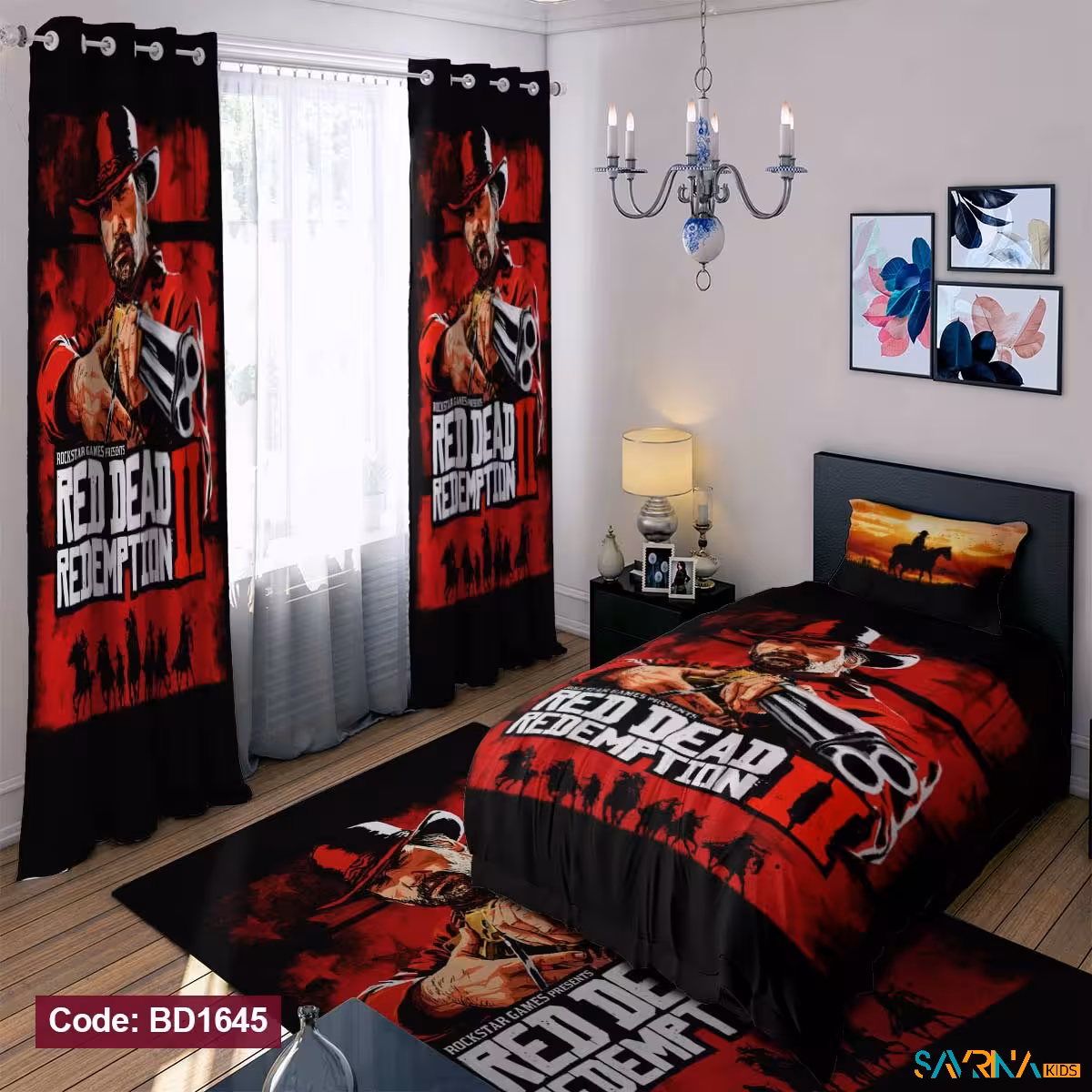 ست اتاق خواب طرح red dead کد BD1645