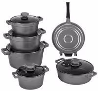 سرویس قابلمه یونیک دیاموند نقره ای 12 پارچه UN-8511