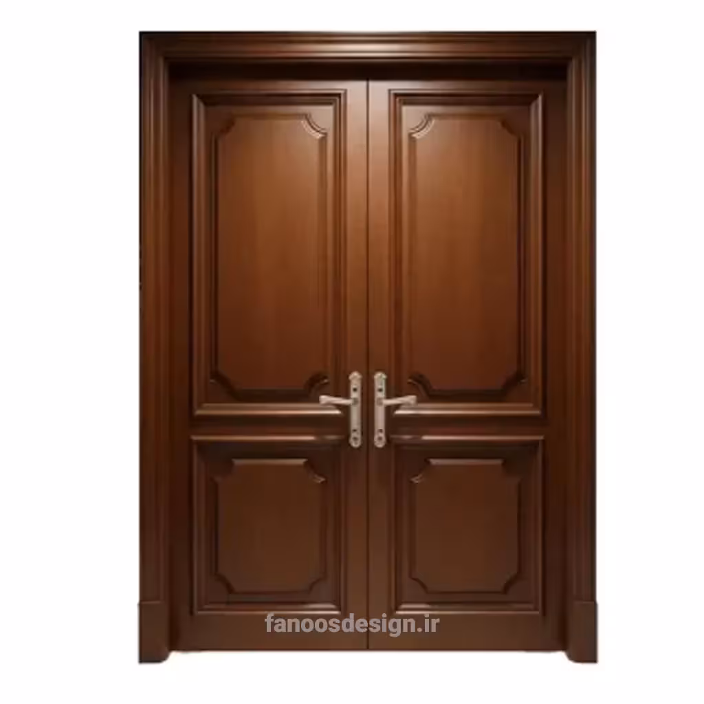 درب چوبی دو لنگه کلاسیک مدل آتریا  کد 30373