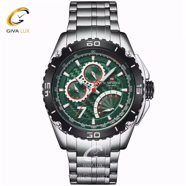 ساعت مچی مردانه بند فلزی فول تایم ناوی فورس مدل NF9183