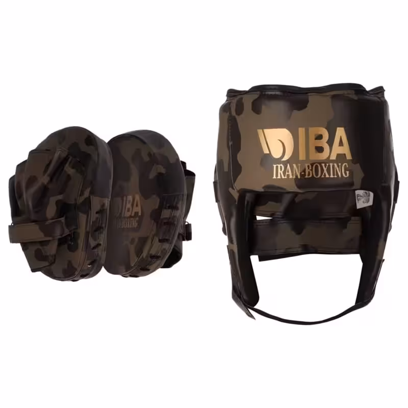 ست کلاه بوکس و میت super aiba army