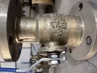 شیر توپی 2 اینچ الومینیوم برنز یه تیکه  کلاس 150   TRIM C95800  STEM C95800  BALL C95800 BODY B148