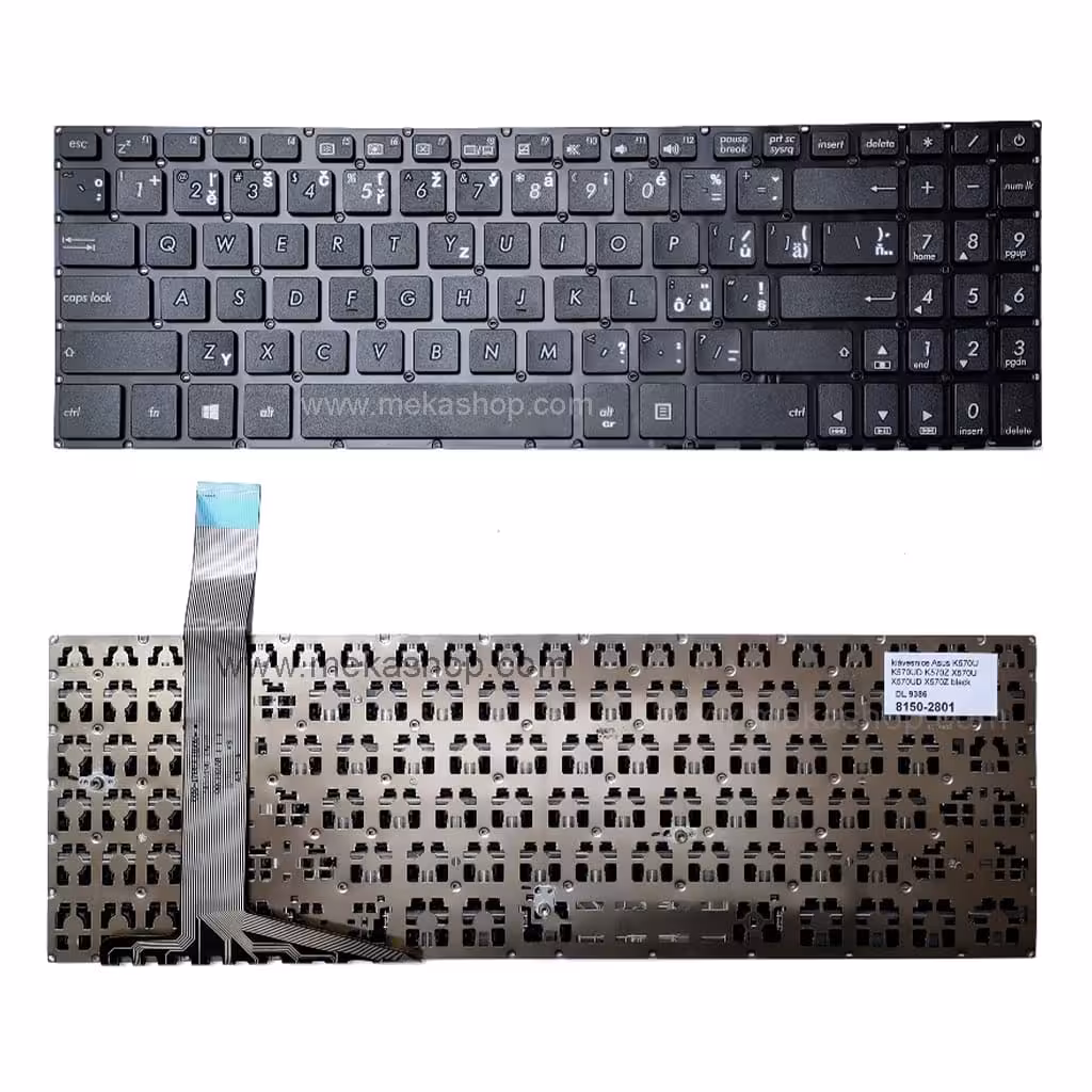 کیبورد لپ تاپ ایسوس Asus K570-FX570 اینتر کوچک