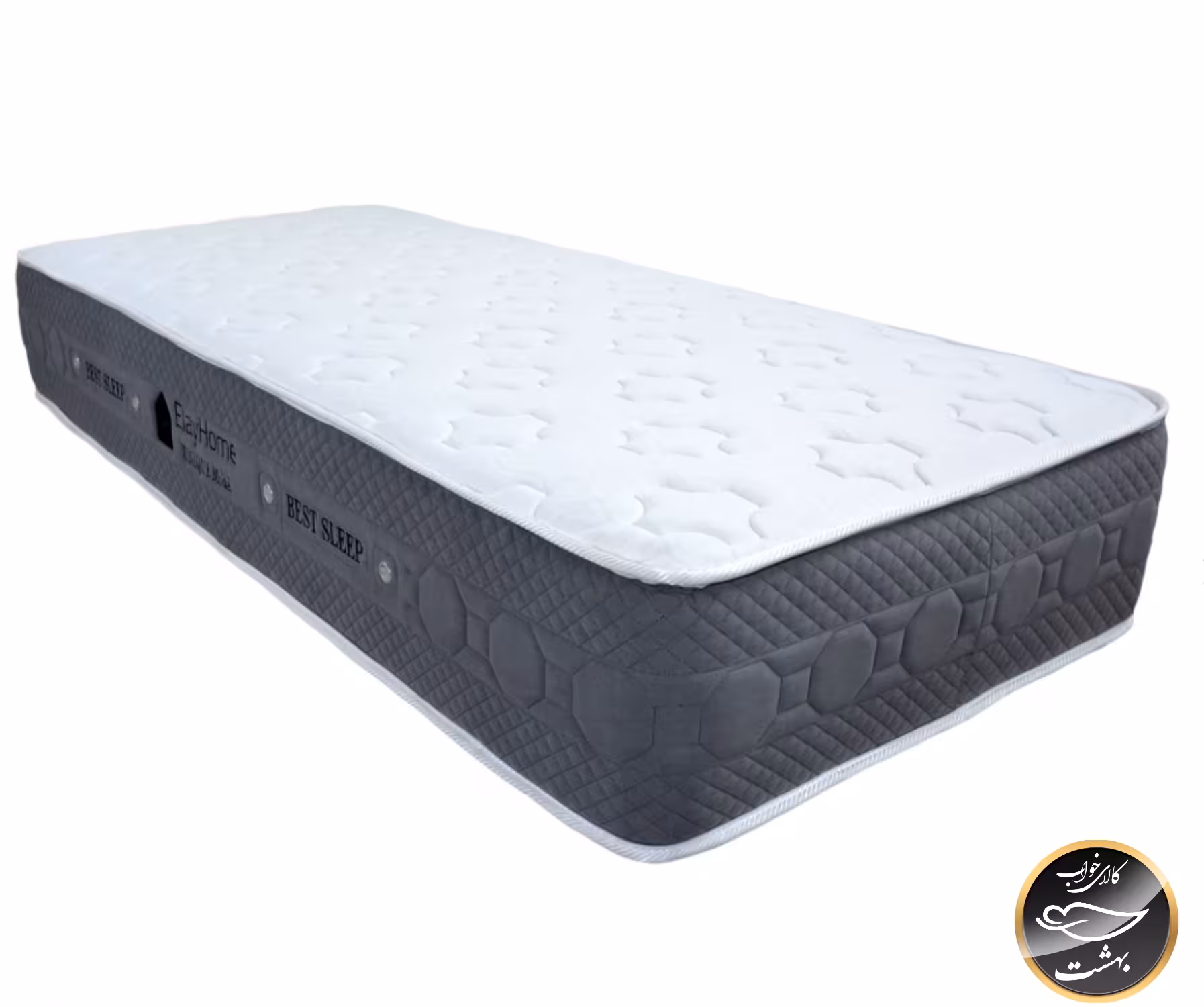 تشک طبی فنری یونیک یک نفره سایز 120x200 سانتی متر دارای مموری فوم (فنر پاکتی - منفصل)