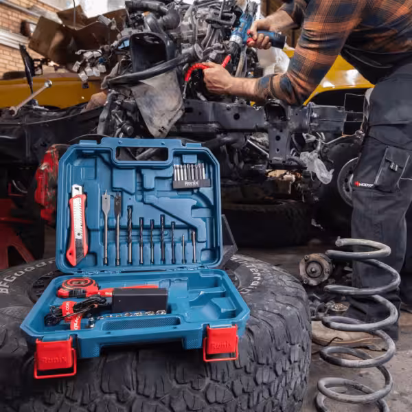 ست ترکیبی دریل شارژی 12 ولت تک باتری -35 تکه