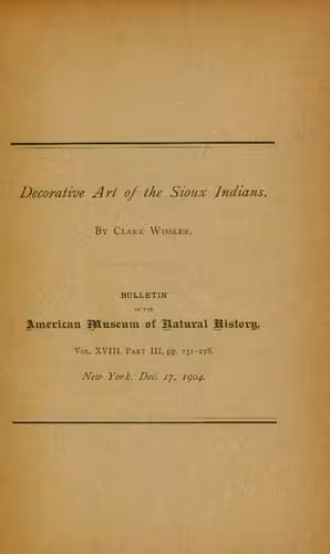 خرید و دانلود نسخه کامل کتاب DECORATIVE ART OF THE SIOUX INDIANS