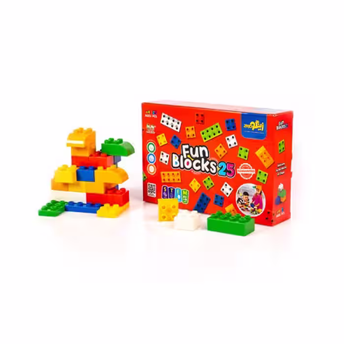 خانه سازی کلاسیک 25 قطعه زینگو FUN BLOCKS