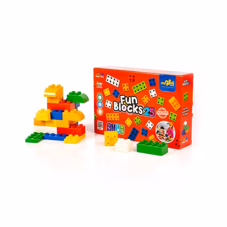 خانه سازی کلاسیک 25 قطعه زینگو FUN BLOCKS