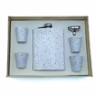 ست قمقمه جیبی چهار شات 270cc آسمان برفی سفید کد k530404