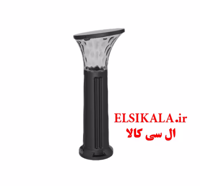چراغ باغی حیاطی مدل قارچی سایز 30 سانتی مشکی مسی سفید