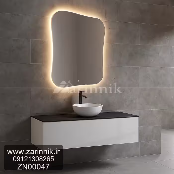 روشویی کابینتی مدرن زرین مدل نیک کد ZN0047، ابعاد 60 سانتی متر