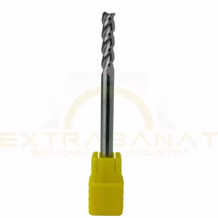 فرز انگشتی تمام الماس آلمینیوم سر تخت سه پر بلند 5 طول 75 MTS