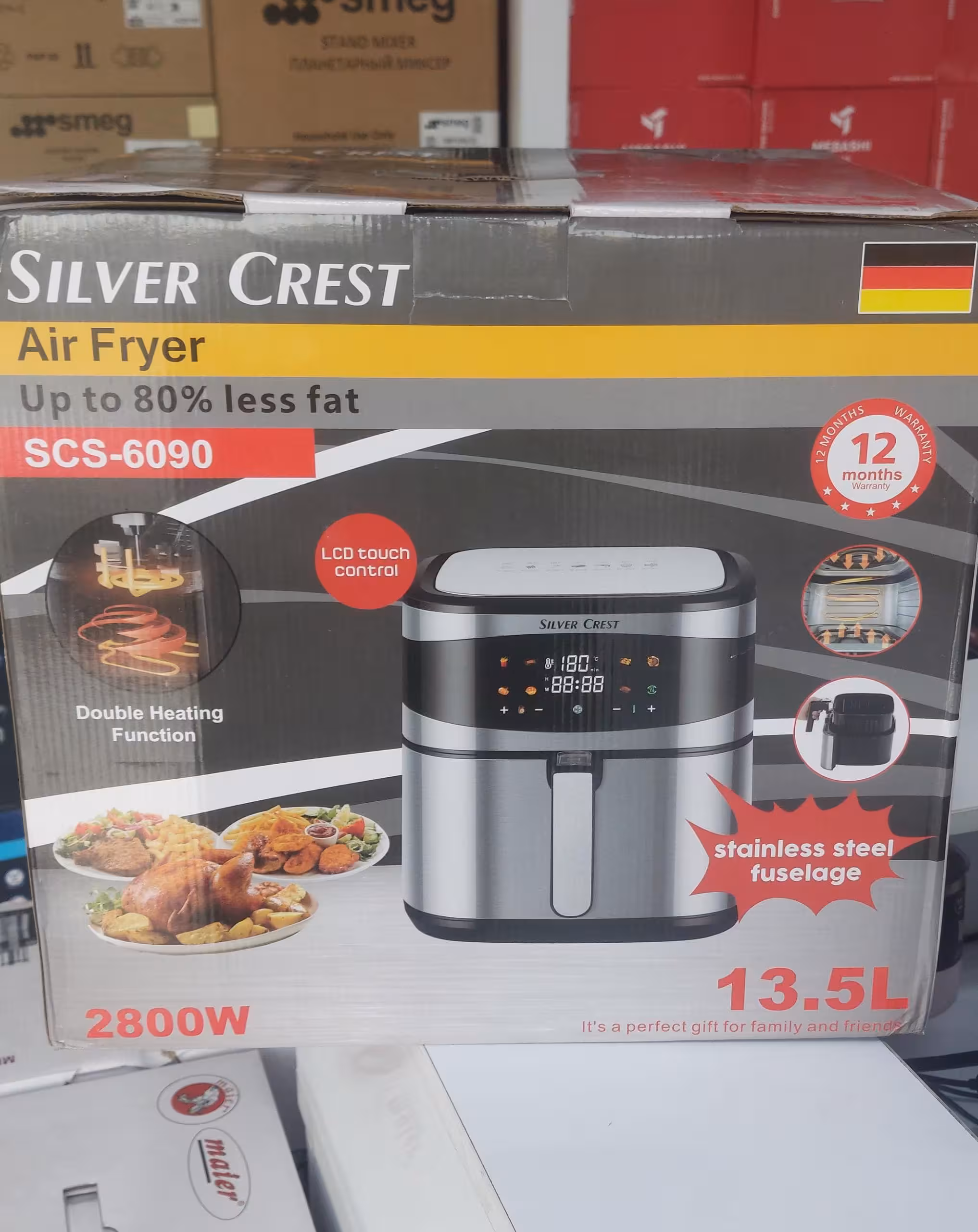 سرخ کن دو المنت 13.5 لیتر سیلور کرست مدل 6090 | خرید سرخ‌کن بدون روغن