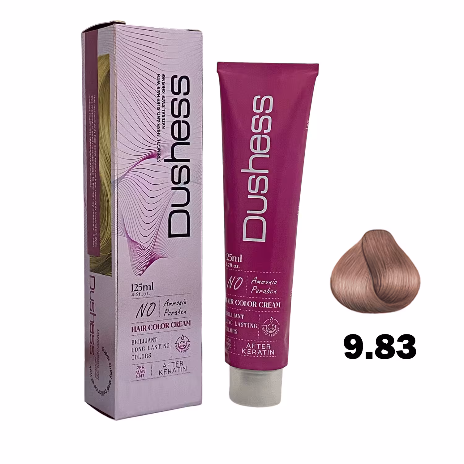 رنگ مو بدون آمونیاک دوشس سری لوکسی کافه شماره 9.83 رنگ کاراملی حجم 125 میلی لیتر