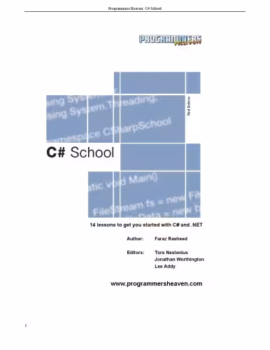 خرید و دانلود نسخه کامل کتاب C# School 14 lessons to get you started with C# and .NET