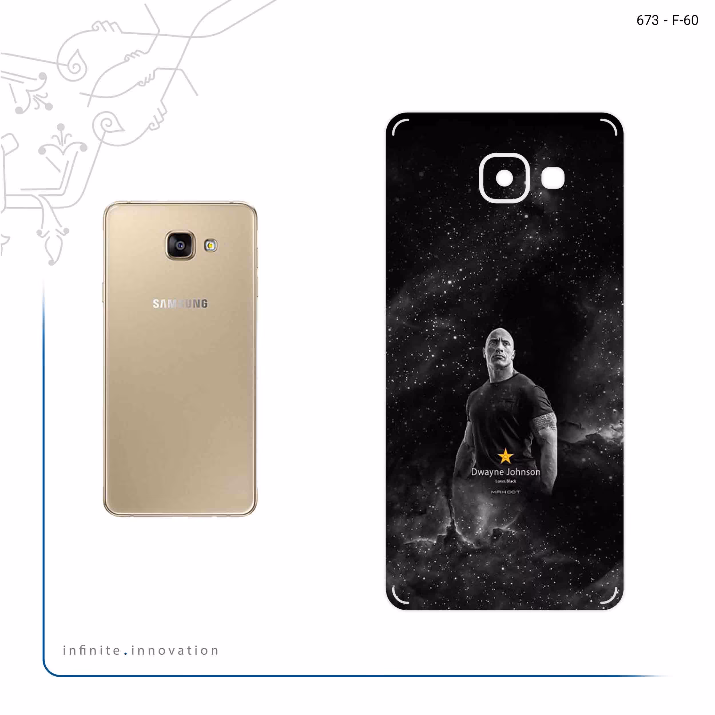 برچسب پوششی ماهوت مدل Dwayne Johnson مناسب برای گوشی موبایل سامسونگ Galaxy A7 2016