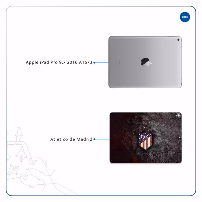 برچسب پوششی ماهوت مدل Atletico de Madrid مناسب برای تبلت اپل iPad Pro 9.7 2016 A1673