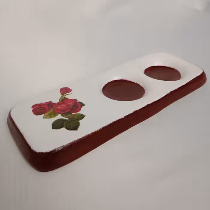 جاشمعی سرامیکی مدل گل رز کد 11