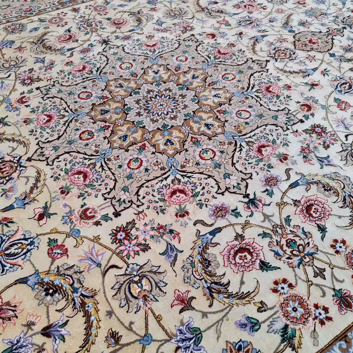 فرش دستبافت شش متری اصفهان آبتین کد 1237 یک جفت 