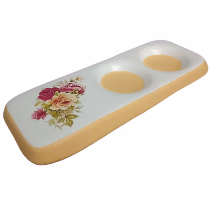 جاشمعی سرامیکی مدل گل رز کد 16