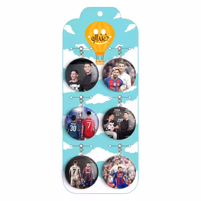 جاکلیدی خندالو مدل کریستیانو رونالدو و لیونل مسی کد 668B مجموعه 6 عددی