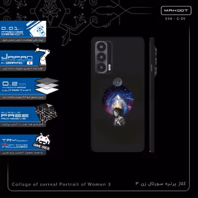 برچسب پوششی ماهوت مدل Collage of surreal Portrait of Women 3-FullSkin مناسب برای گوشی موبایل موتورولا Edge 20