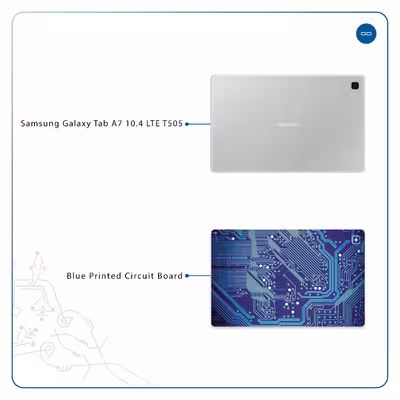 برچسب پوششی ماهوت مدل Blue Printed Circuit Board مناسب برای تبلت سامسونگ Galaxy Tab A7 10.4 LTE 2020 T505