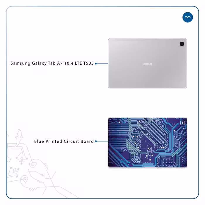 برچسب پوششی ماهوت مدل Blue Printed Circuit Board مناسب برای تبلت سامسونگ Galaxy Tab A7 10.4 LTE 2020 T505
