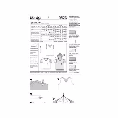 الگو خیاطی تاپ و تیشرت پسرانه بوردا کیدز کد 9523 سایز 4 تا 10 سال متد مولر