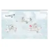 پوستر دیواری اتاق کودک مدل هواپیما و آسمان 1039
