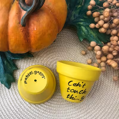 گلدان سفالی پاستل گالری مدل twe cant کد 2