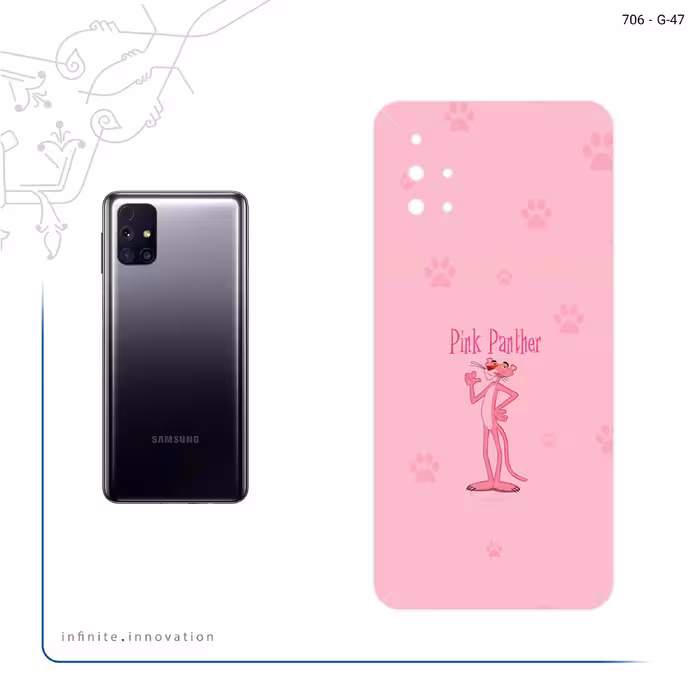 برچسب پوششی ماهوت مدل The Pink Panther مناسب برای گوشی موبایل سامسونگ Galaxy M31S