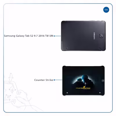 برچسب پوششی ماهوت مدل Counter-Strike مناسب برای تبلت سامسونگ Galaxy Tab S2 9.7 2016 T813N