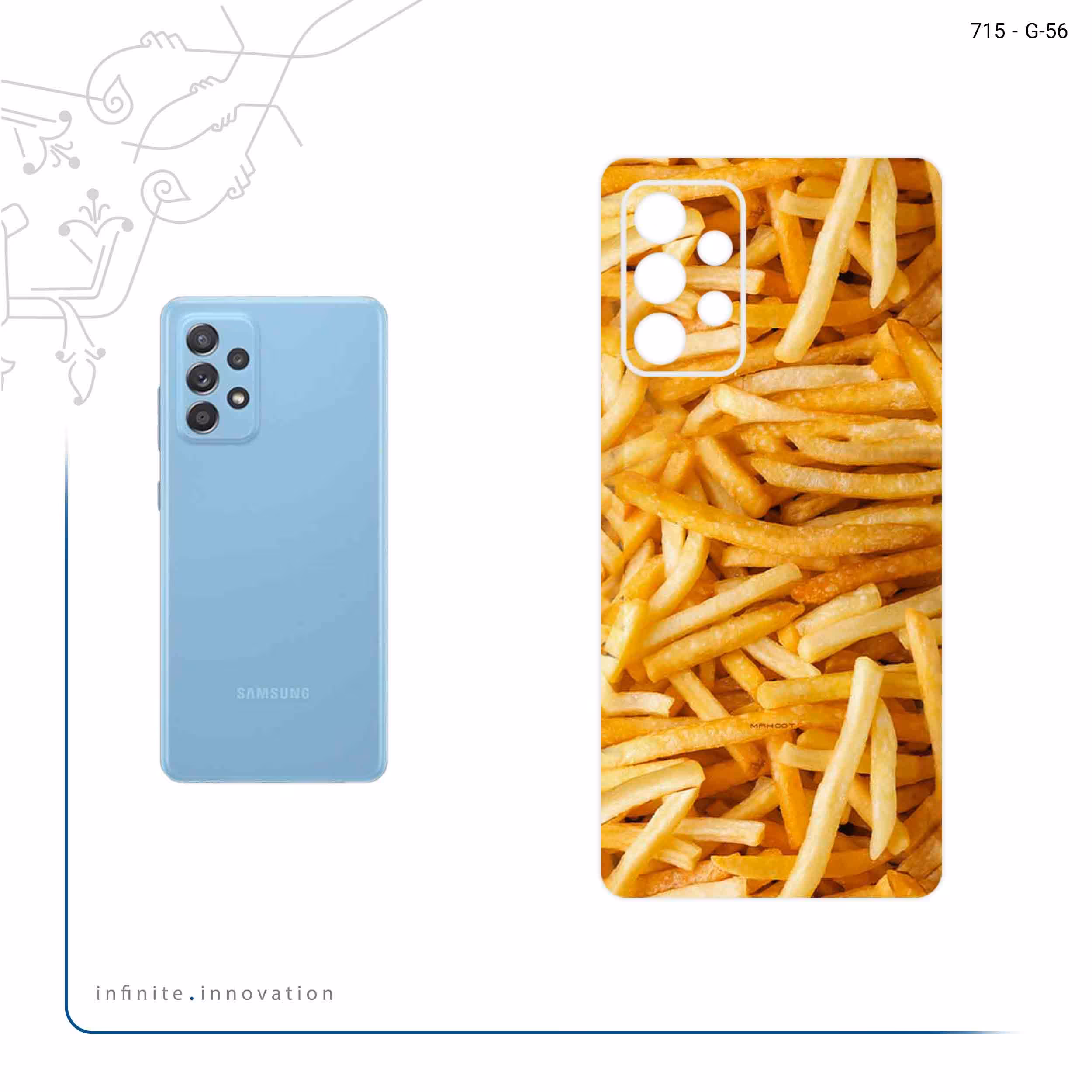 برچسب پوششی ماهوت مدل French fries مناسب برای گوشی موبایل سامسونگ Galaxy A52 4G