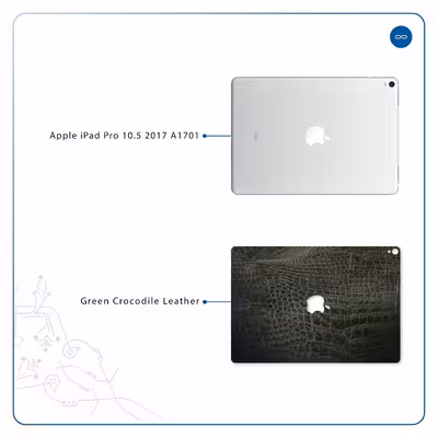 برچسب پوششی ماهوت مدل Green-Crocodile-Leather مناسب برای تبلت اپل iPad Pro 10.5 2017 A1701
