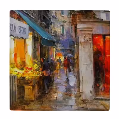  زیر لیوانی  طرح نقاشی کوچه قدیمی کد    6198081_5585