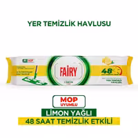 دستمال مرطوب مخصوص تی فیری Fairy قابل شستشو رایحه لیمو بسته 50 عددی